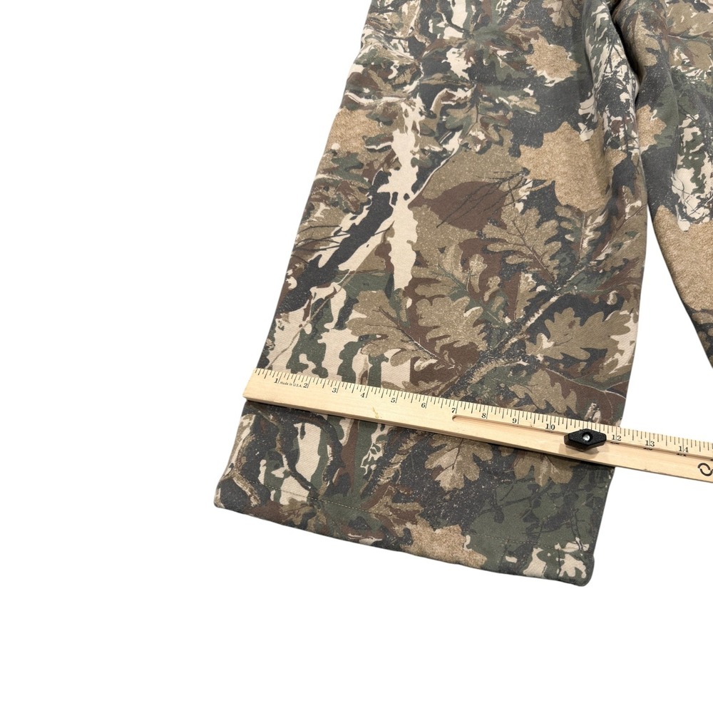 Ninth Hall Sweatpants Mens Medium Camo Wide Leg Bungee Real Tree Fleece Brown - Picture 9 of 11